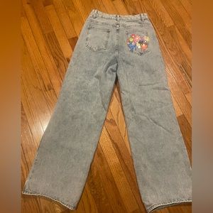 Shein Flower Jeans